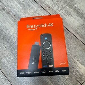 Amazon Fire TV Stick 4K with Alexa Remote - White and Orange